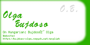 olga bujdoso business card